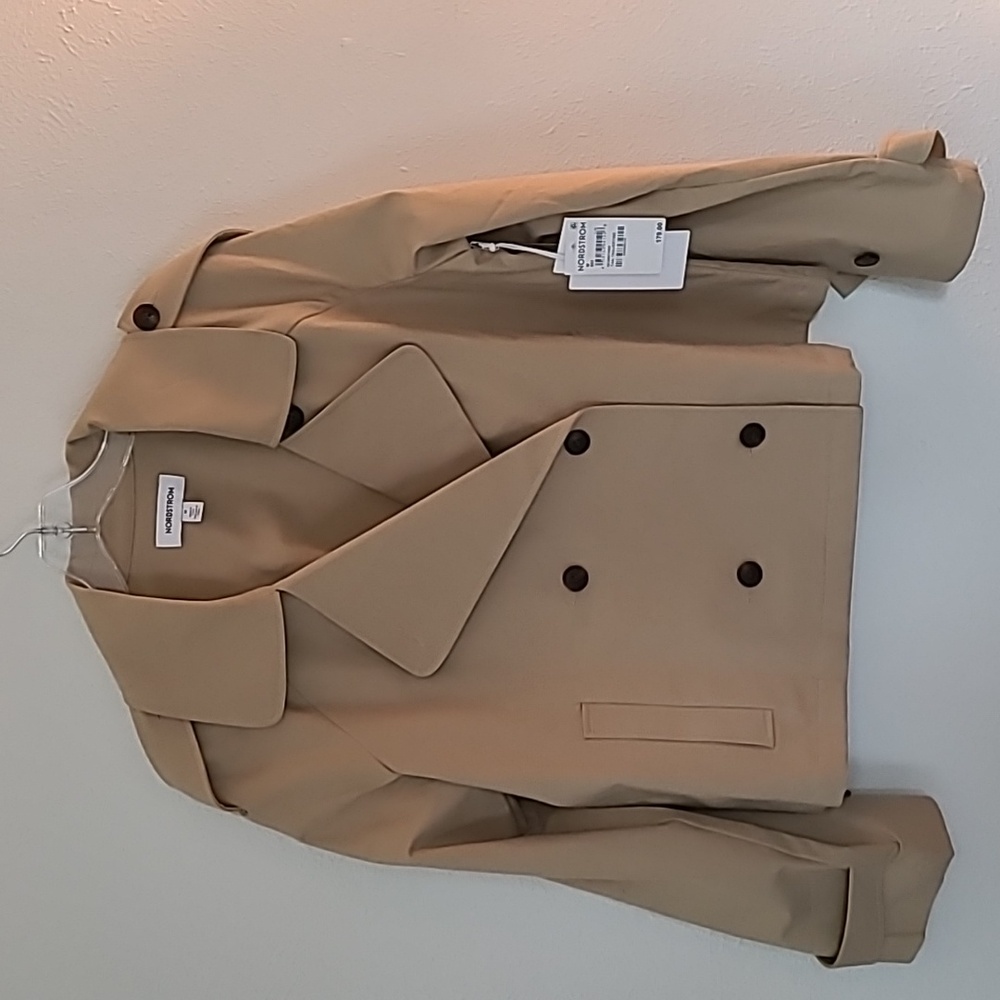 Nordstrom Crop Cotton Trench Coat